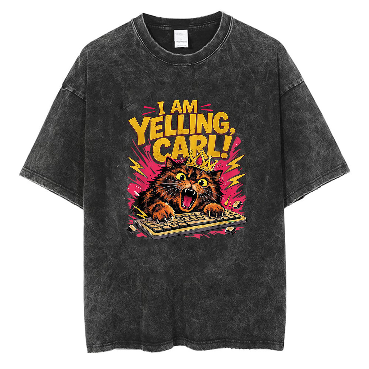 Retro Gaming T Shirt - เสื้อยืดวินเทจลาย I Am Yelling Carl Dungeon