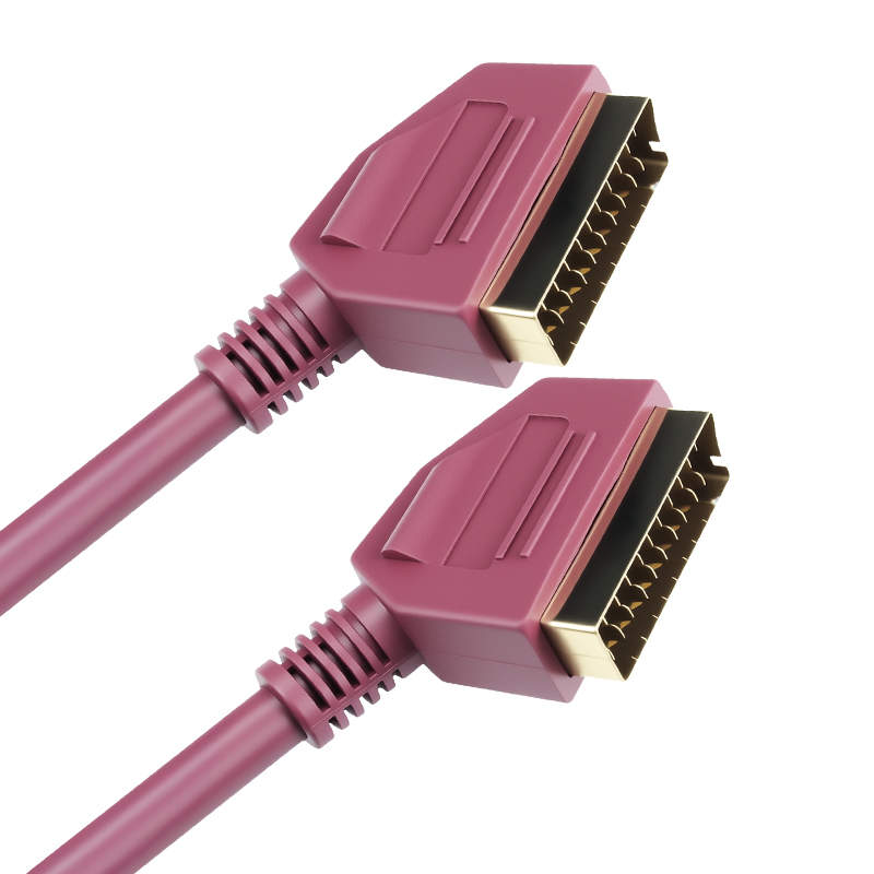 Scart To Hdmi - Scart Lead แบบมีสาย 21-PIN Scart สายเคเบิลชายไปชาย