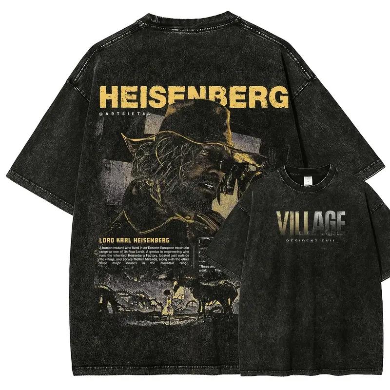 Retro Gaming T Shirt - เสื้อยืดพิมพ์ลายเกม Resident Evil Karl Heisenberg สำหรับผู้ชายและผู้หญิง