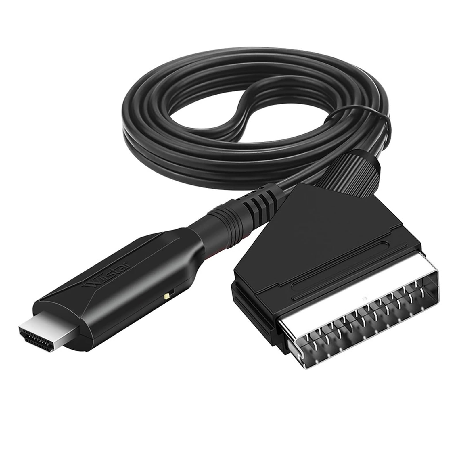 Scart To Hdmi - สายแปลงสัญญาณ SCART เป็น HDMI อะแดปเตอร์วิดีโอและเสียง รองรับการสลับสัญญาณ