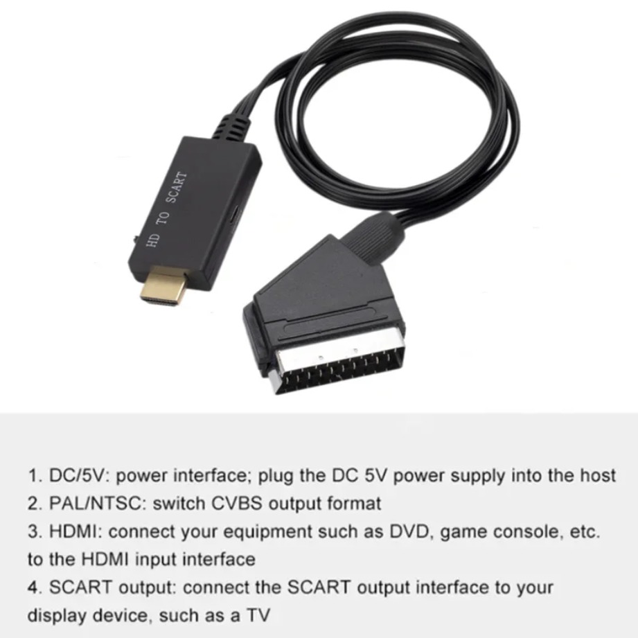 สายแปลงสัญญาณ HDMI เป็น SCART  - Scart To Hdmi บทวิจารณ์และราคา