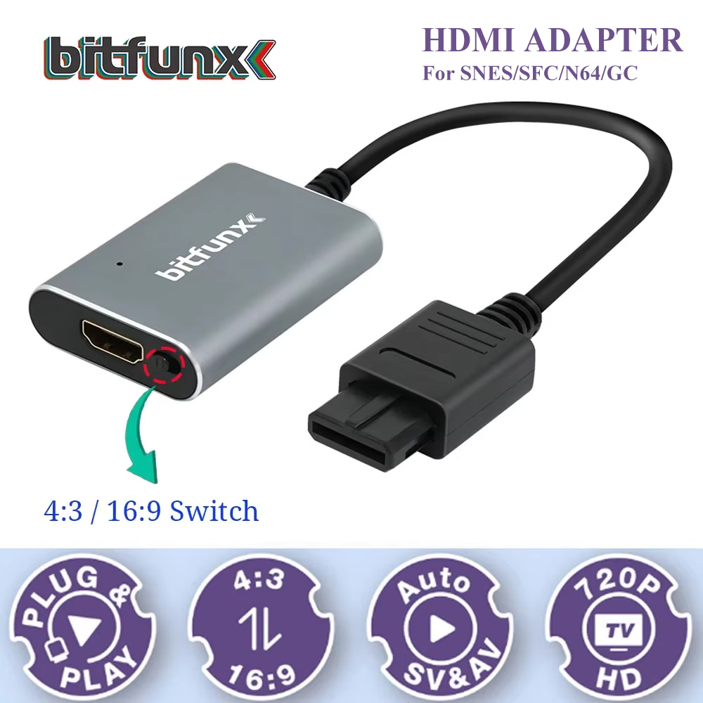 Bitfunx 720P Svideo/AV ไปยังอะ - Retro Gaming N64 บทวิจารณ์และราคา