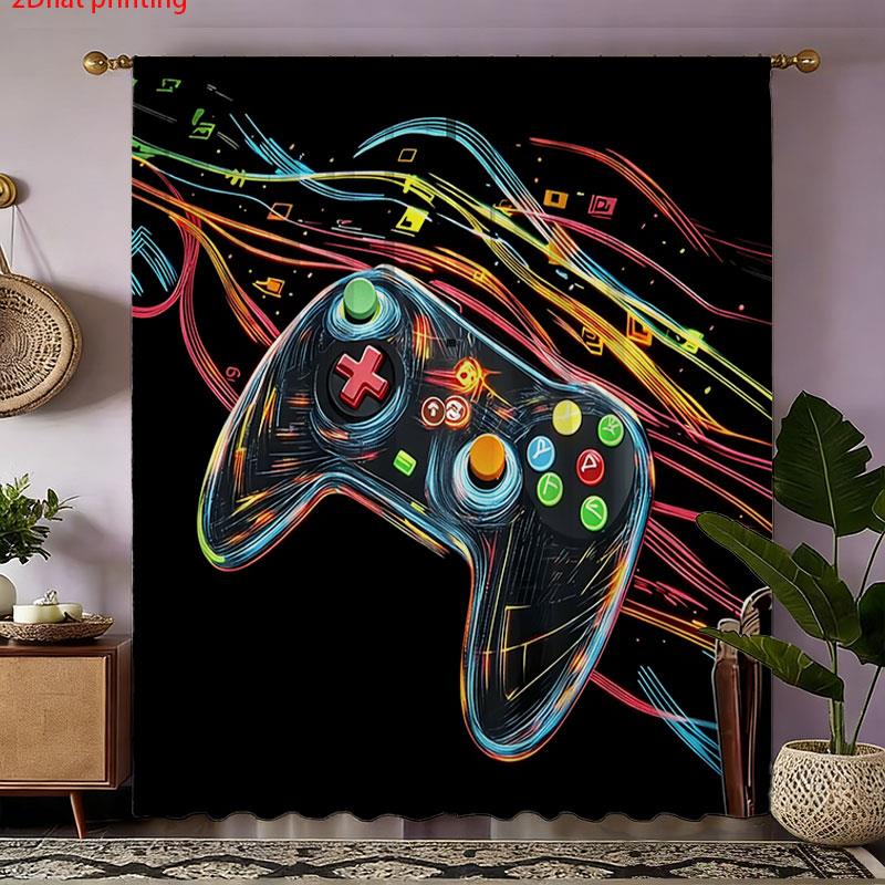 ผ้าม่านลายจอยสติ๊กเกมย้อนยุค 2 - Retro Gaming Youtube บทวิจารณ์และราคา