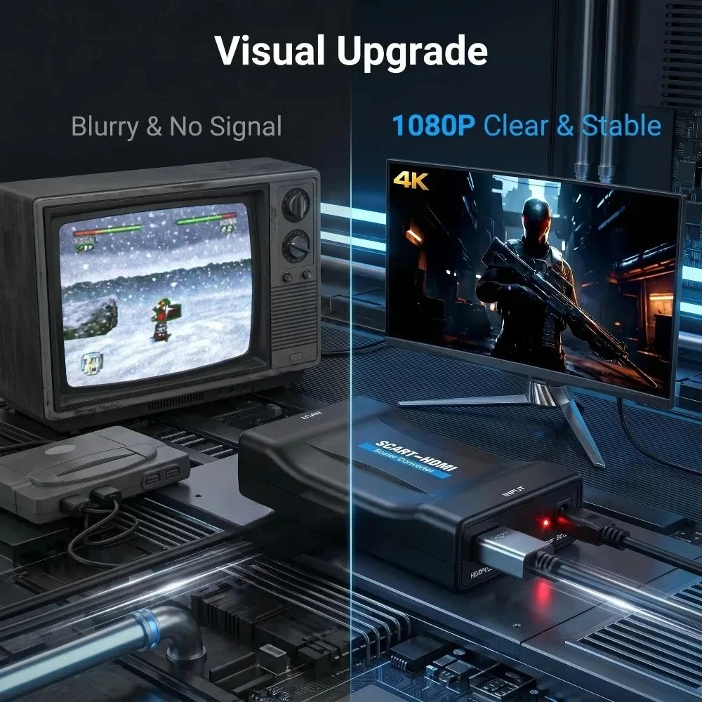 อะแดปเตอร์แปลงสัญญาณพร้อมสาย U - Scart To Hdmi บทวิจารณ์และราคา