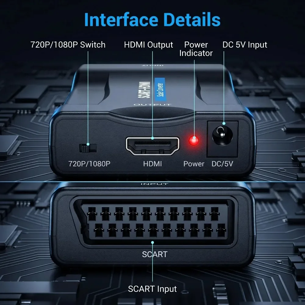 อะแดปเตอร์แปลงสัญญาณพร้อมสาย U - Scart To Hdmi บทวิจารณ์และราคา