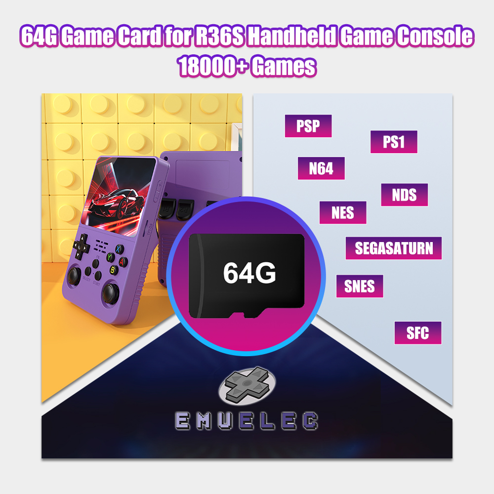 64G เกม TF Card สําหรับ R36S ว - Retro Gaming N64 บทวิจารณ์และราคา